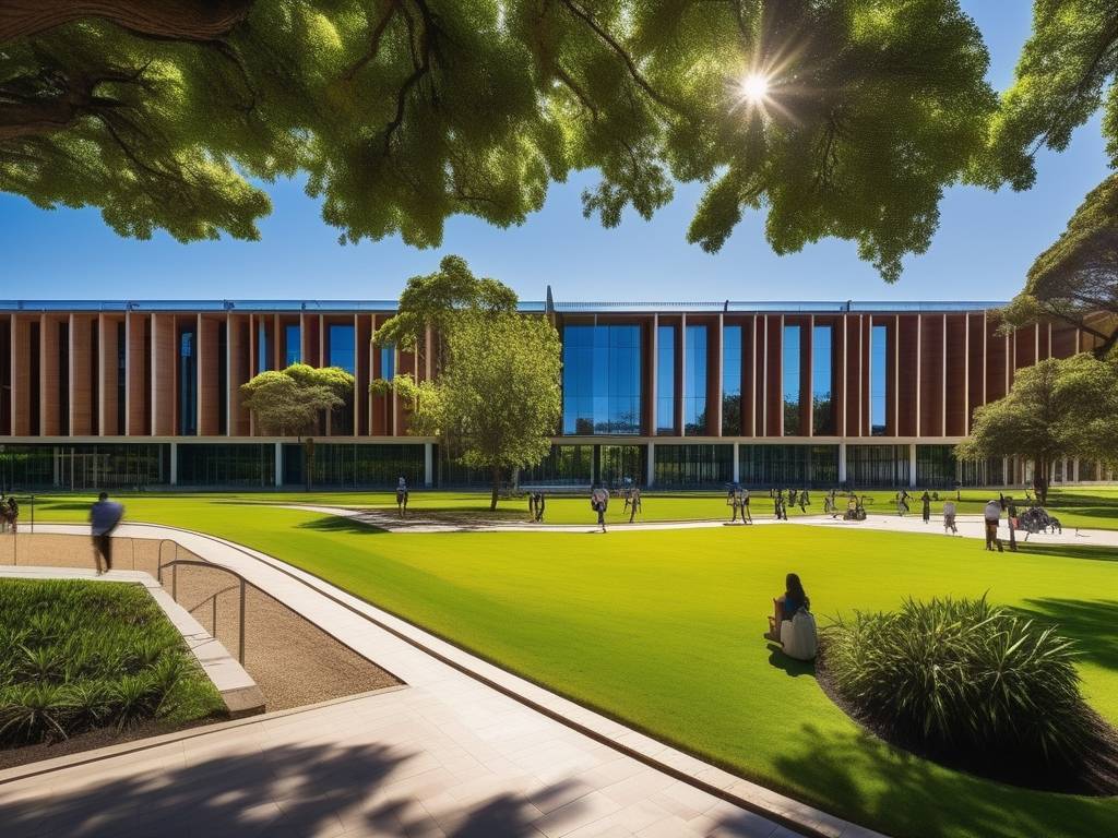 Campus universitario vibrante en Uruguay con proyectos de extensión