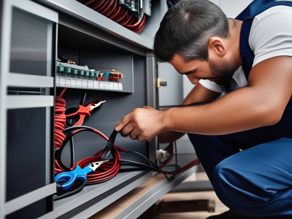 Electricista y plomero profesionales en Uruguay trabajando con herramientas en mano