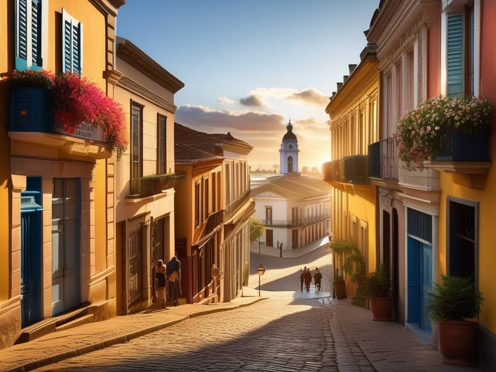 Hermoso pueblo en el interior de Uruguay, estudio de ciencias sociales