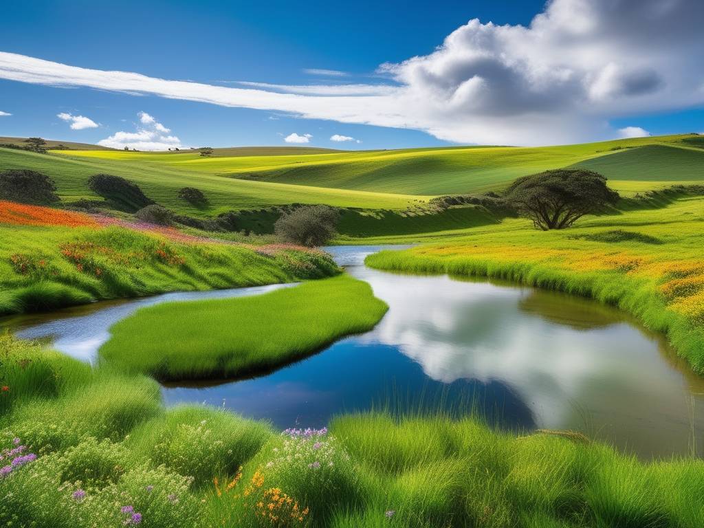 Paisaje verde y sereno de Uruguay, con programa académico único en el interior