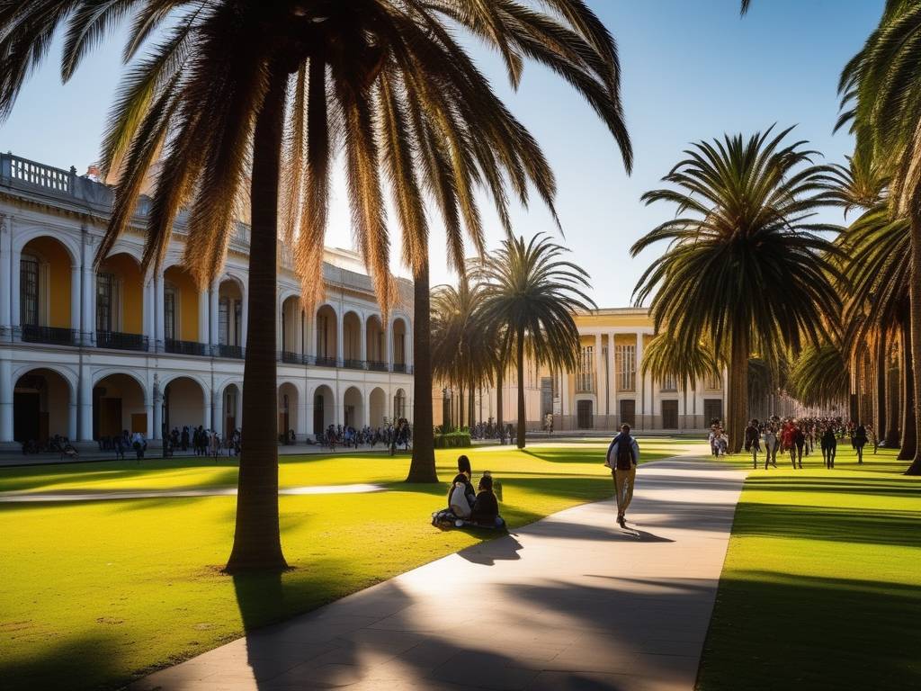 Vibrante campus universitario en Uruguay, redes de estudiantes en el interior