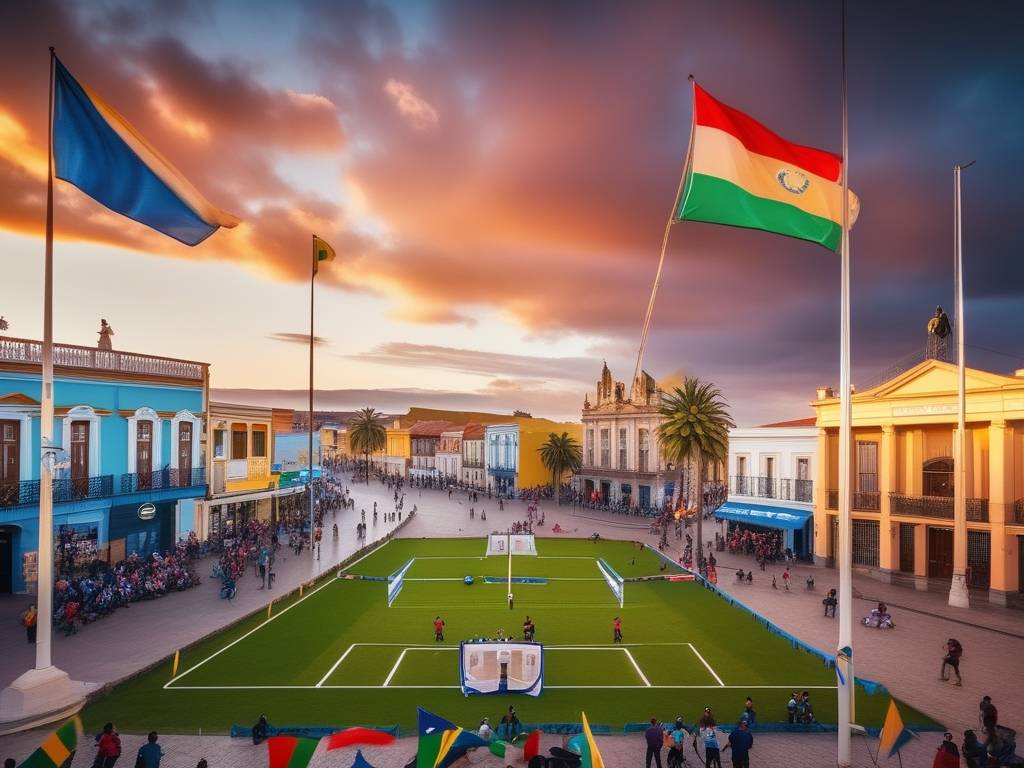 Plaza vibrante en Artigas, Uruguay: deportes, recreación y servicios para estudiantes en el interior